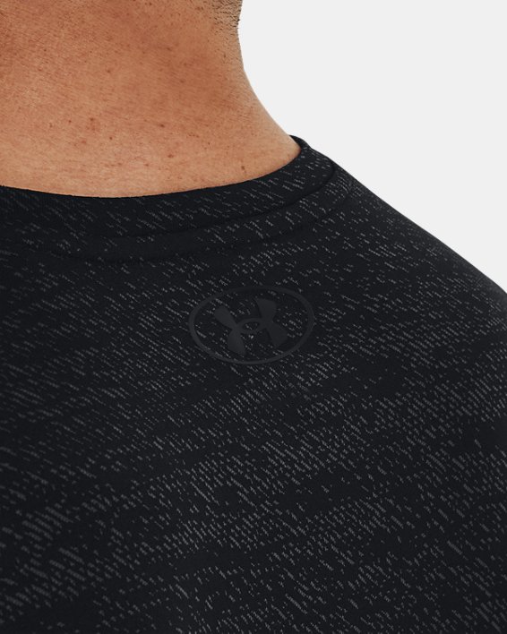 Men's UA Tech™ Vent Jacquard Short Sleeve in Black image number 3